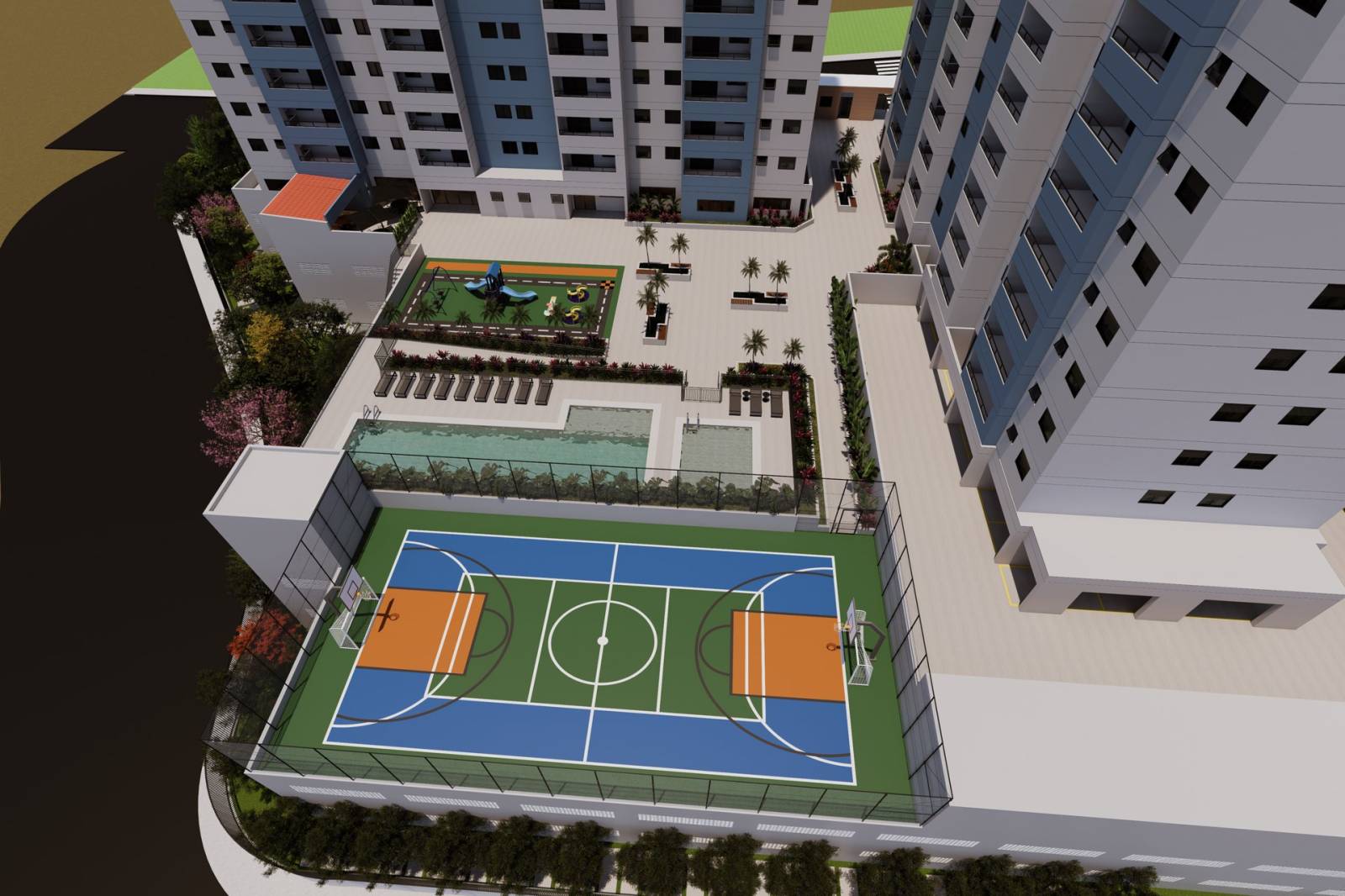 Quadra poliesportiva e playground (2)